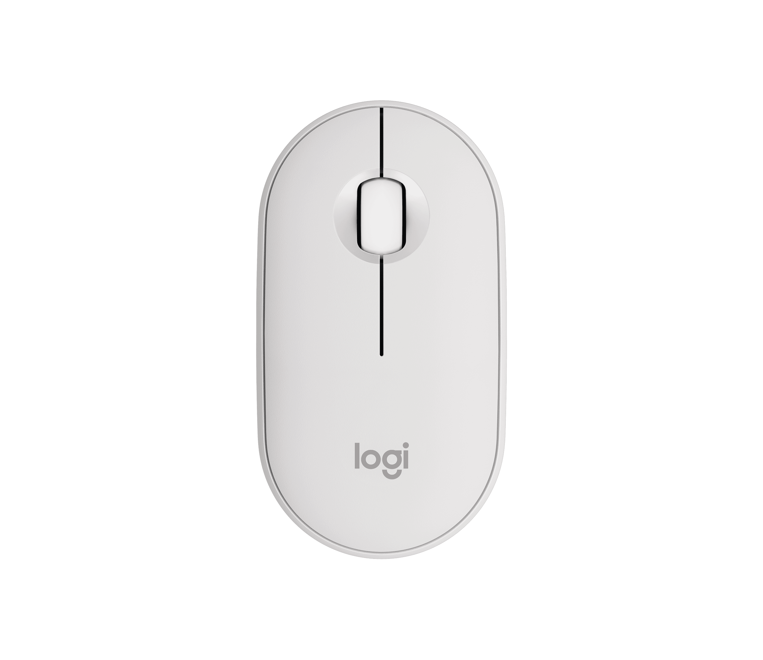 로지텍 Pebble Mouse 2 M350s 도브화이트 상단